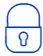 Lock icon symbolizing security for CastHost internet-radio hosting services